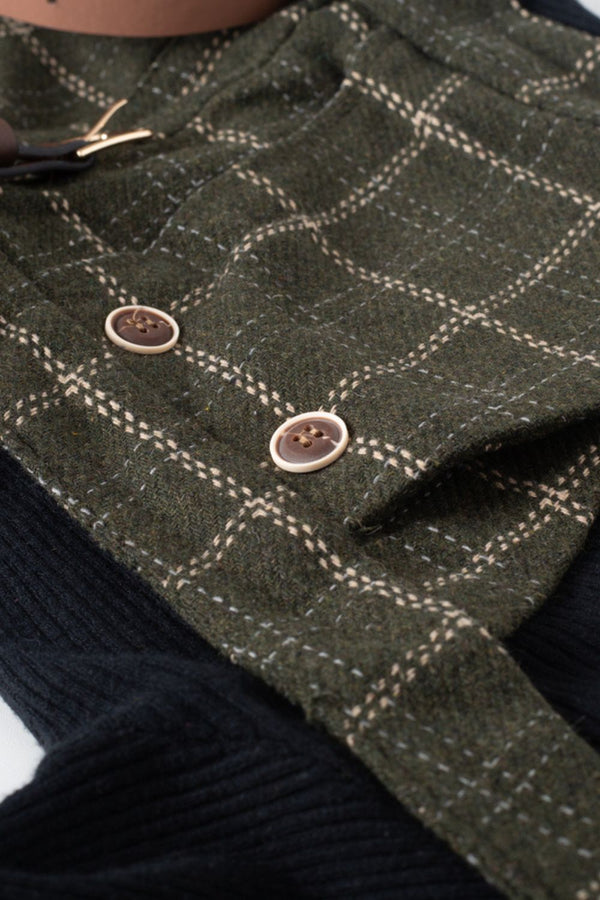 Tessa Vintage Green Plaid Dress