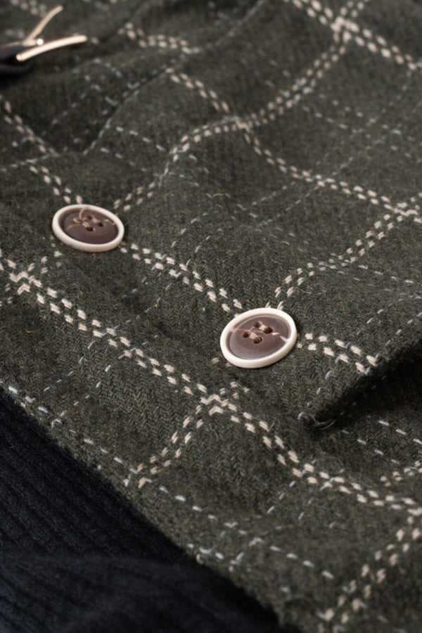 Tessa Vintage Green Plaid Dress