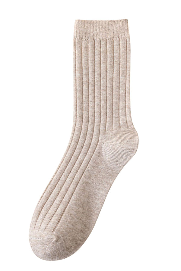 Rib Knit Wool Socks