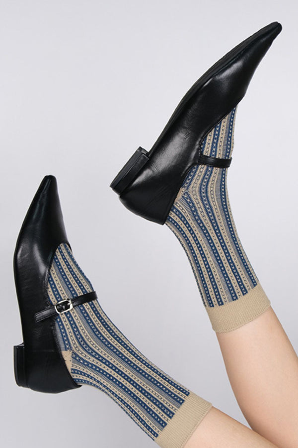 Striped Vintage Cotton Socks