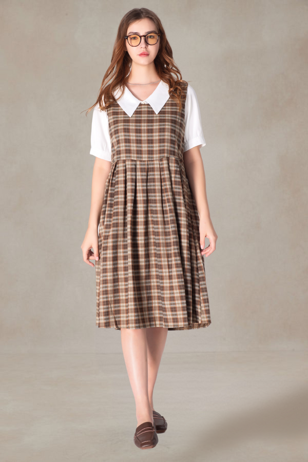 Ernest Babydoll Plaid Dress
