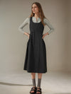Vania Black Pockets Pinafore