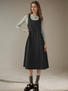 Vania Black Pockets Pinafore