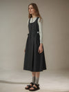 Vania Black Pockets Pinafore