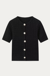 Andrew Cable Knit Short Sleeve Cardigan