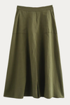 Monroe Green Linen Skirt