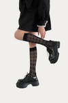 Ladies Argyle Socks Knee High