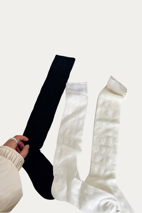 Ladies Argyle Socks Knee High