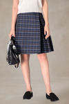 Nigel Navy Blue Plaid Skirt