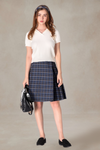 Nigel Navy Blue Plaid Skirt
