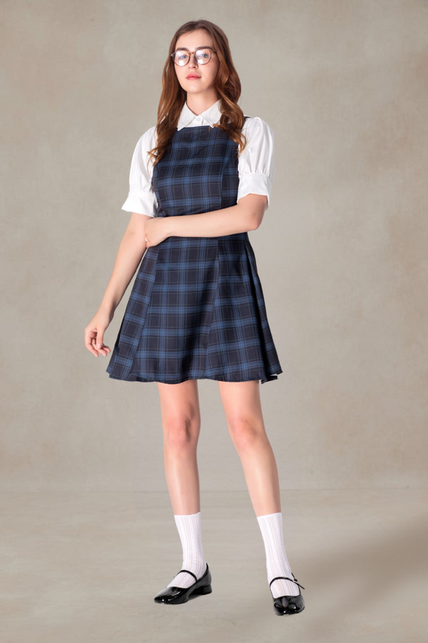 Bernard Navy Plaid Dress