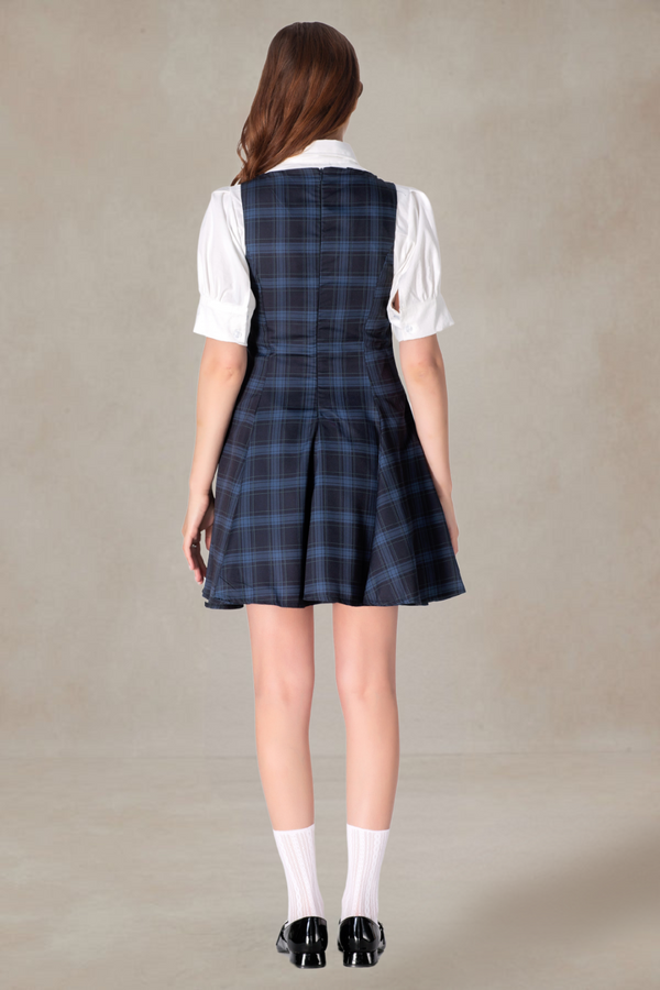 Bernard Navy Plaid Dress
