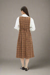 Rebekah Plaid Brown Dress