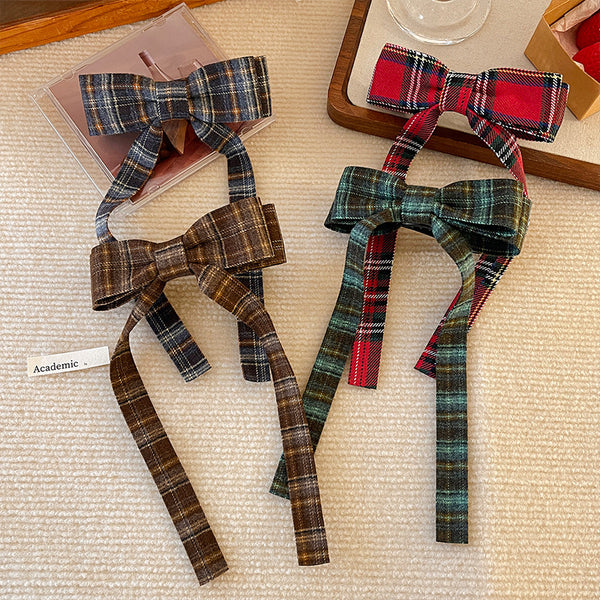 Plaid Hair Clips