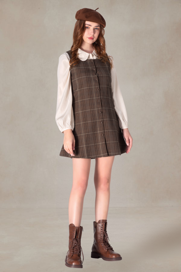 Augustine Plaid Mini Dress