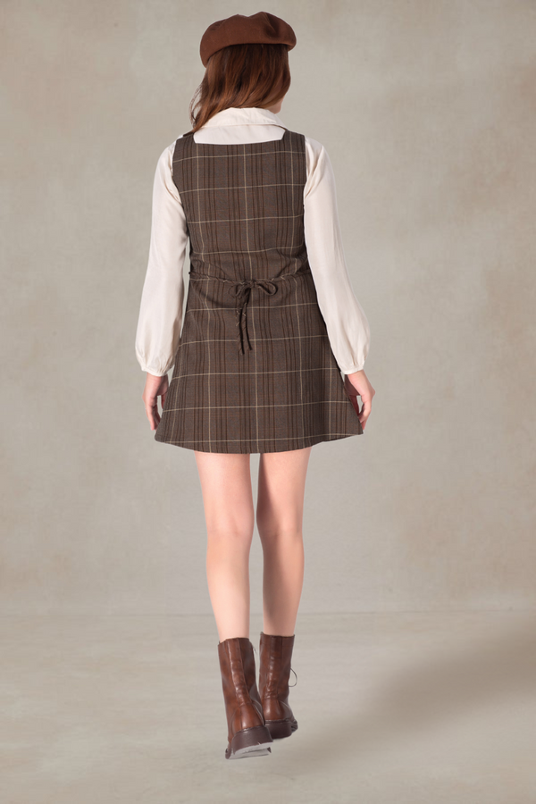 Augustine Plaid Mini Dress