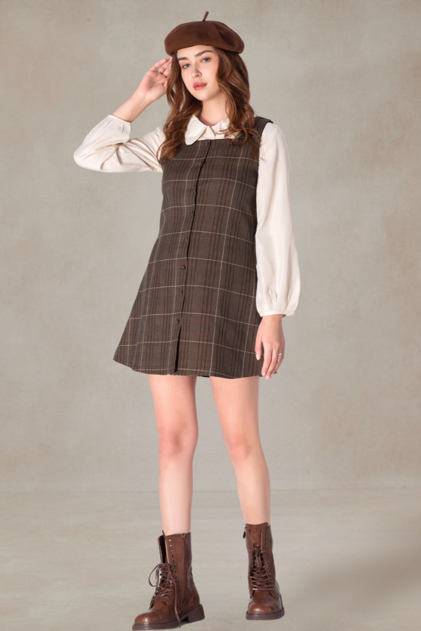 Augustine Plaid Mini Dress