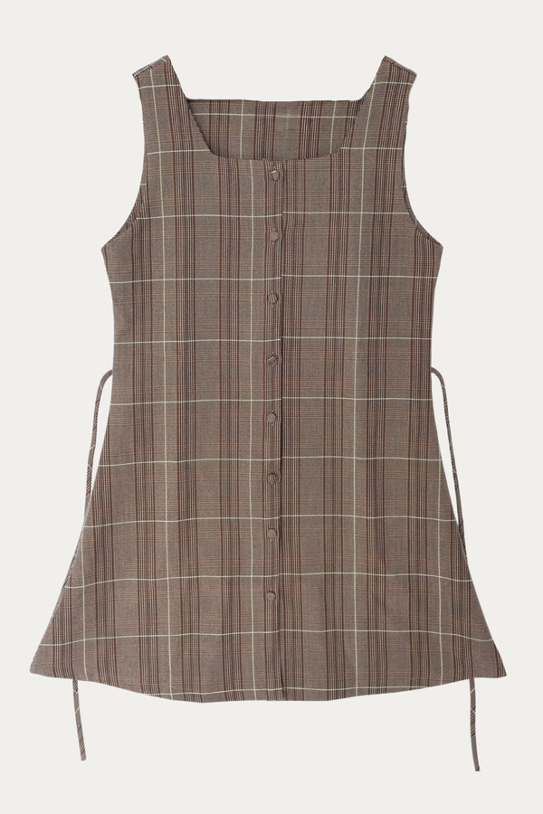 Augustine Plaid Mini Dress