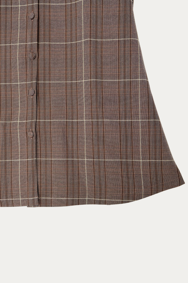 Augustine Plaid Mini Dress
