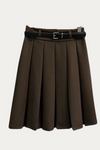 Emily Khaki Skirt Pleated