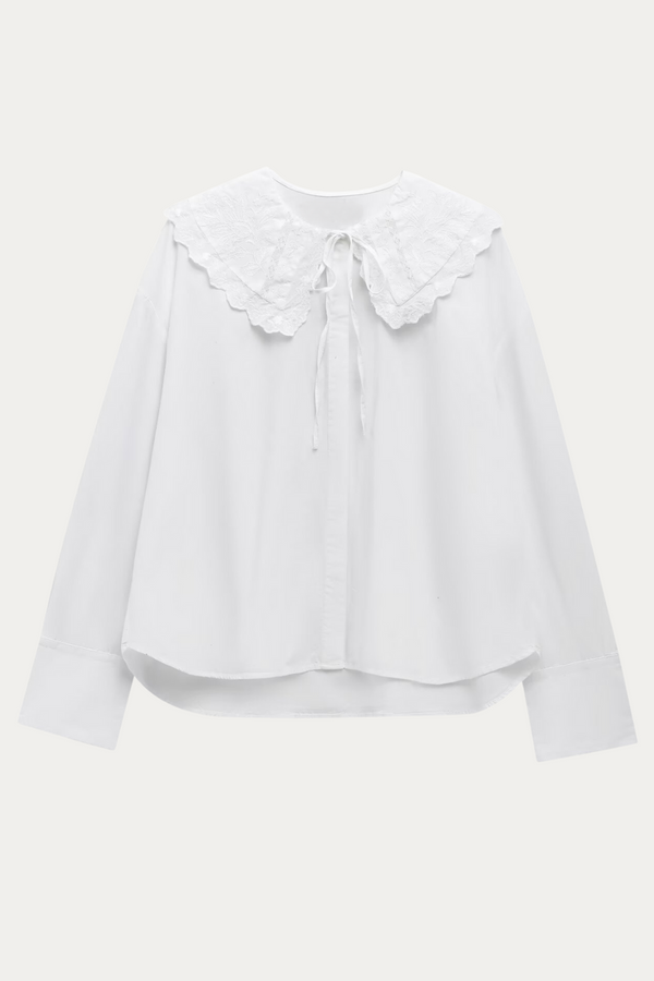 Kerri White Peter Pan Collar Blouse