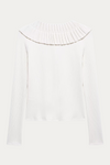 Elaine White Knit Top Long Sleeve