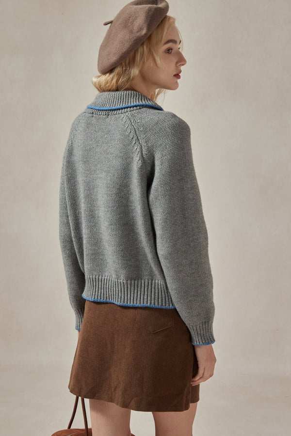 Ada Toggle Button Sweater - DAStyle