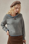 Ada Toggle Button Sweater - DAStyle
