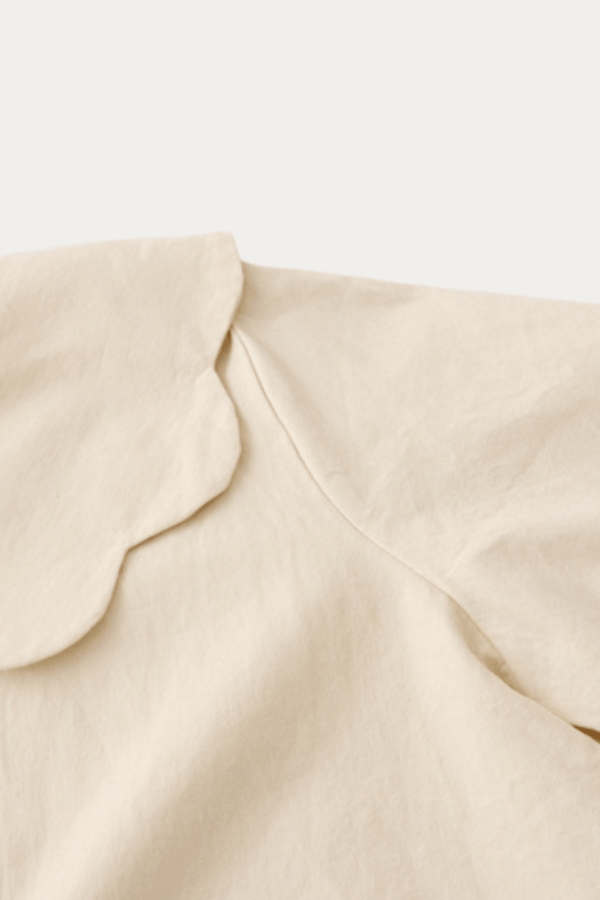 Adelaide White Peter Pan Collar Shirt - DAStyle