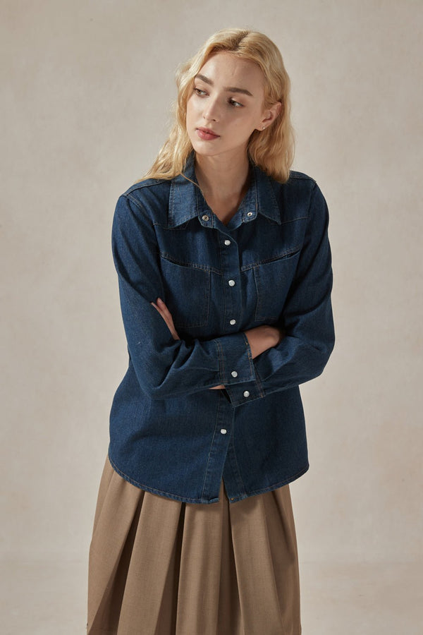 Alice Denim Blue Shirt - DAStyle