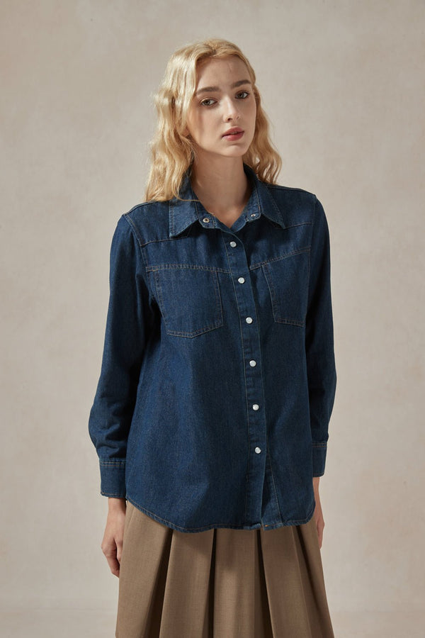 Alice Denim Blue Shirt - DAStyle