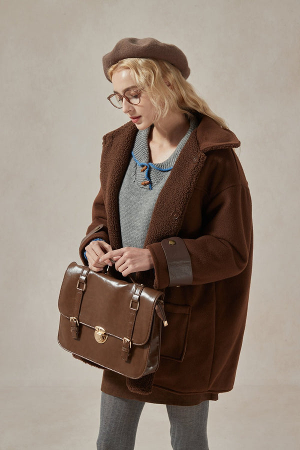 Amelia Faux Suede Coat - DAStyle