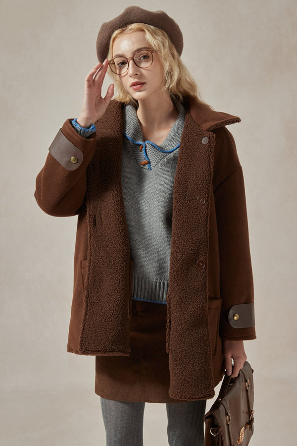 Amelia Faux Suede Coat - DAStyle