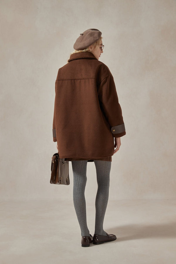 Amelia Faux Suede Coat - DAStyle