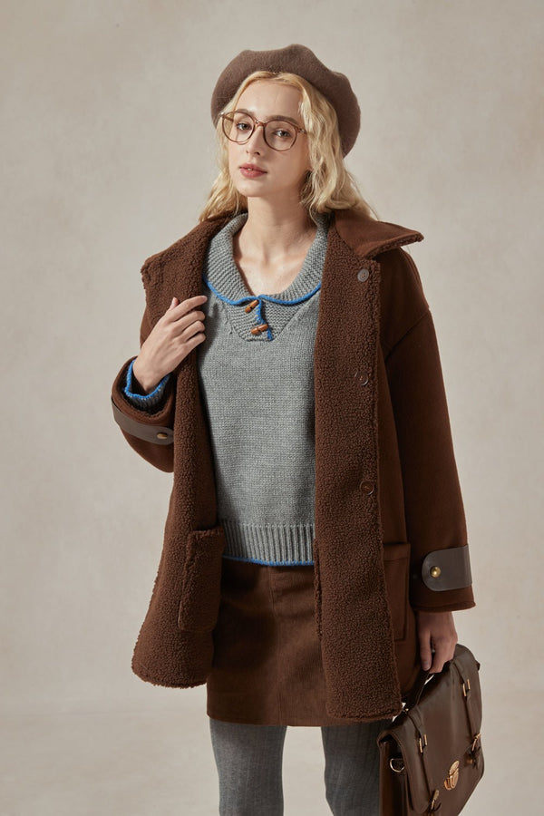 Amelia Faux Suede Coat - DAStyle