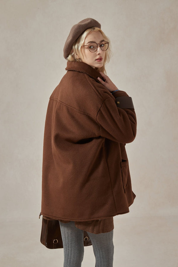 Amelia Faux Suede Coat - DAStyle