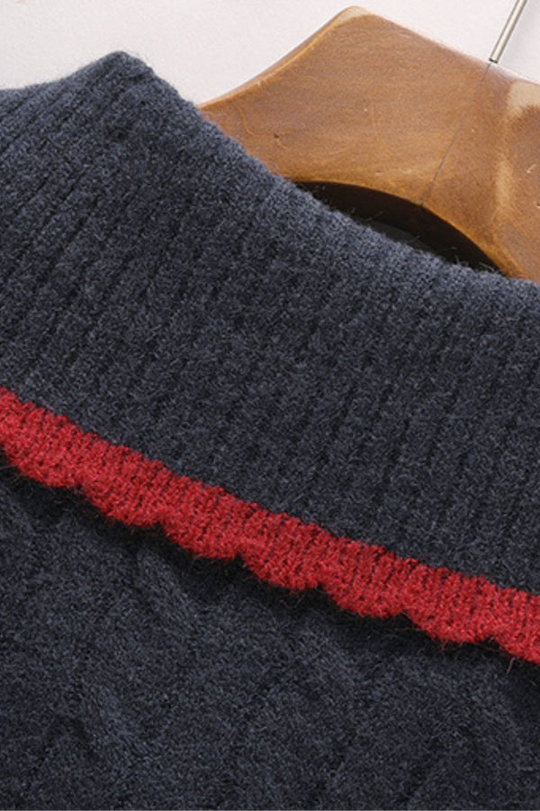Amelie Vintage Knit Crop Sweater - DAStyle