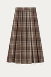 Angelina Plaid Pleated Midi Skirt - DAStyle