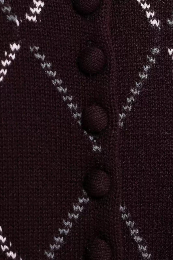 Sandra Argyle Knit Cardigan