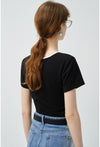 Cloe Black Short sleeve Tops