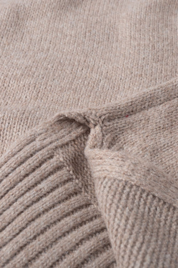 Beige V - Neck Sleeveless Sweater Vest - DAStyle
