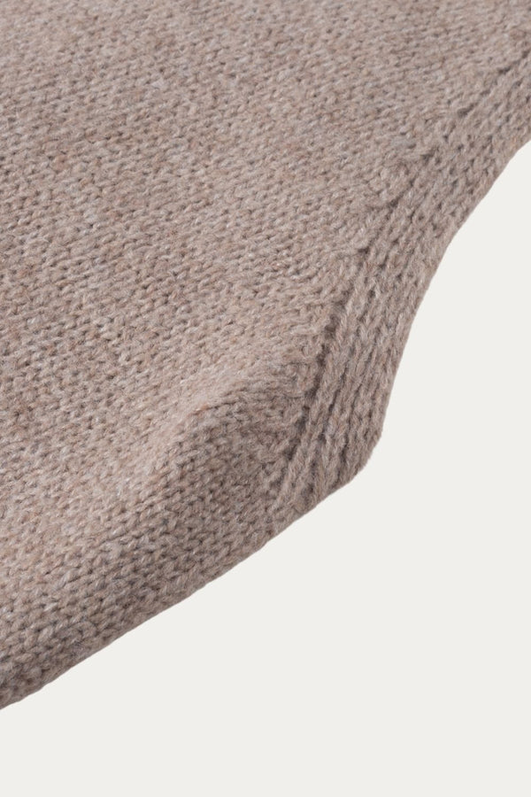 Beige V - Neck Sleeveless Sweater Vest - DAStyle