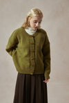 Bianca Olive Green Cardigan with Toggle Buttons - DAStyle