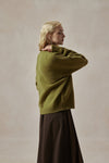 Bianca Olive Green Cardigan with Toggle Buttons - DAStyle