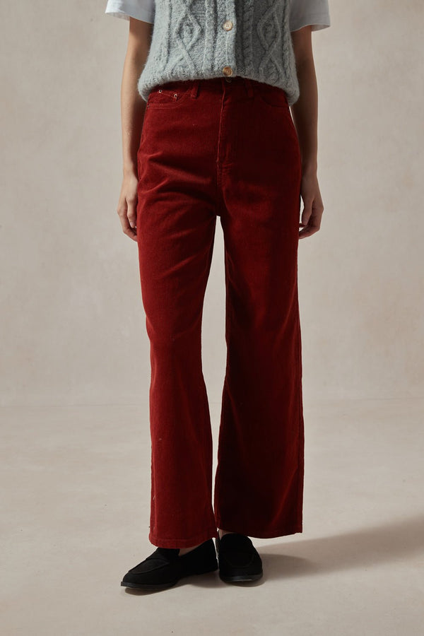 Billie Burgundy Corduroy Pant - DAStyle