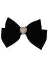 Black Velvet Bow Hair Clip - DAStyle