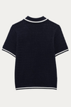 Gale Black Knit Polo Shirt