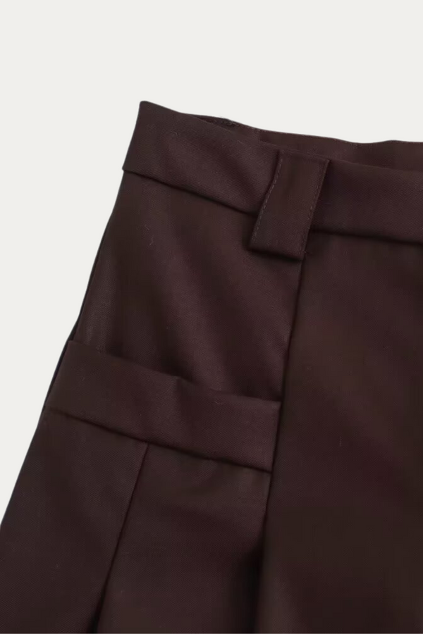 Renata Black Pleated Skirt Knee Length