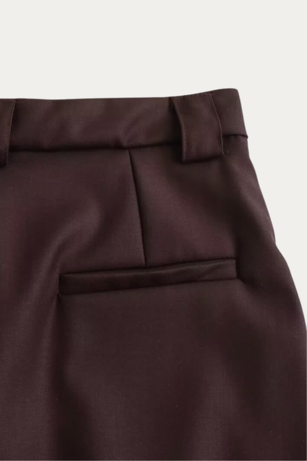 Renata Black Pleated Skirt Knee Length