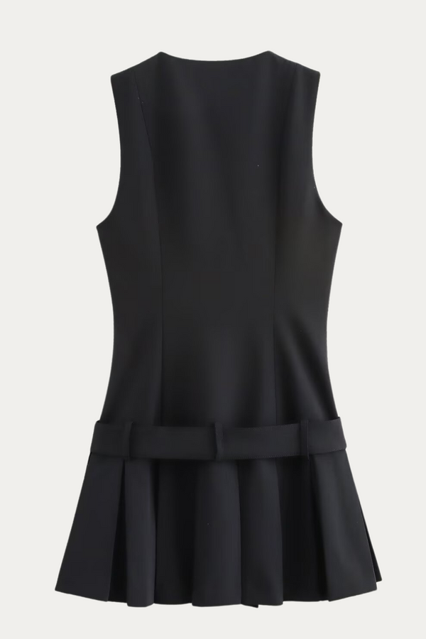 Cleveland Black Sleeveless Mini Dress